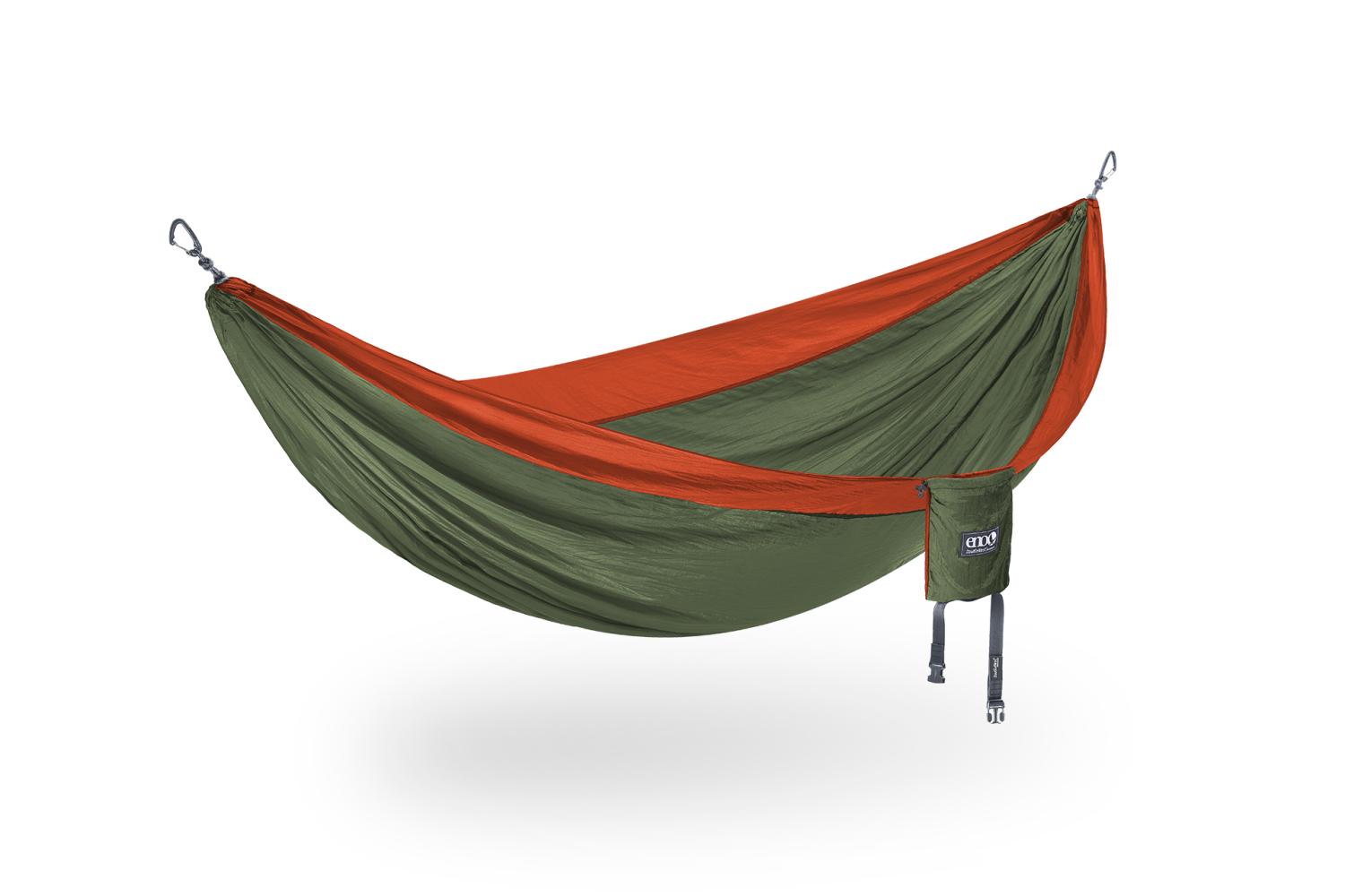 ENO-DN-006 DoubleNest Hammock - Olive/Orange