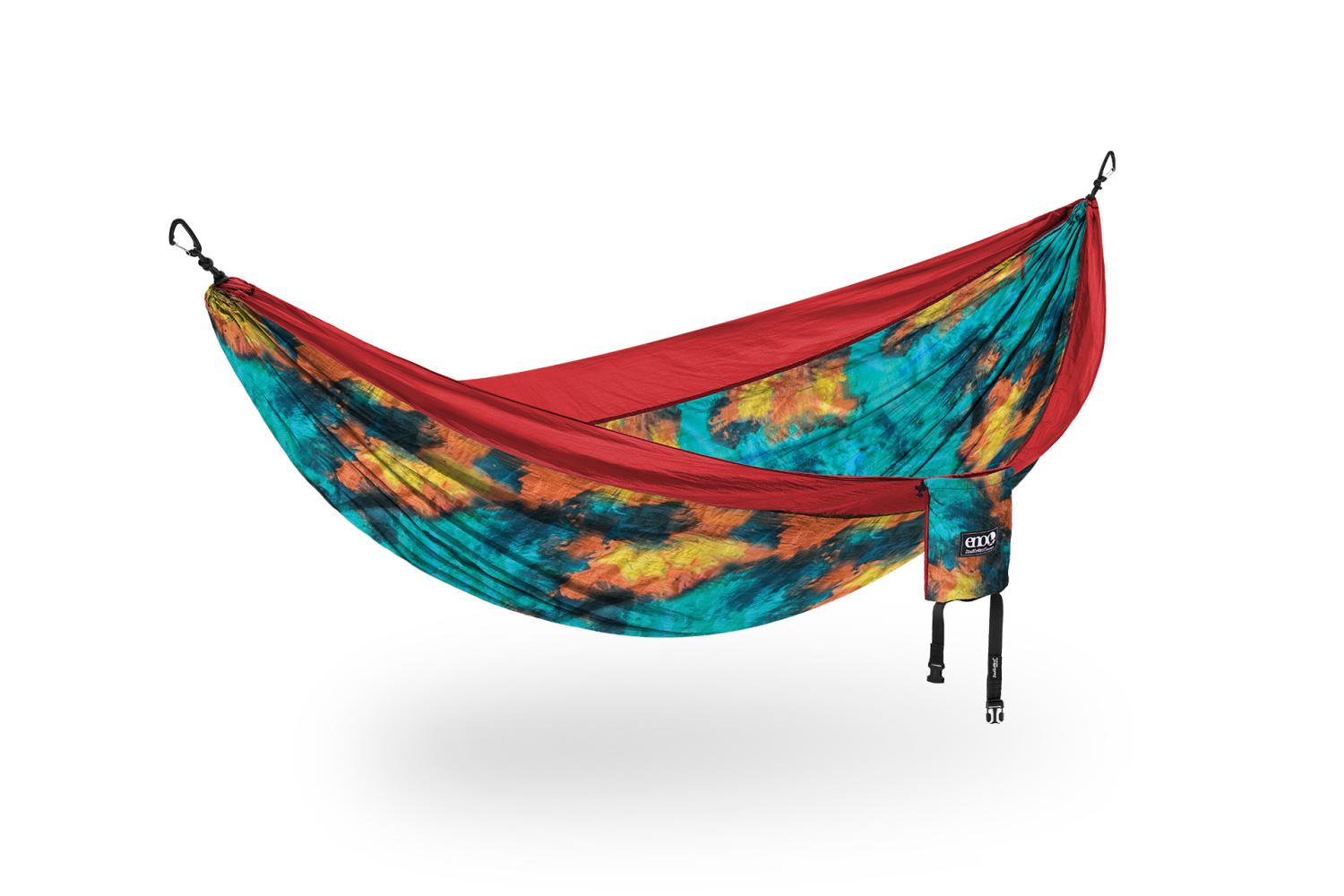 ENO-DNP-243 DoubleNest Hammock Print - Tie Dye/Red