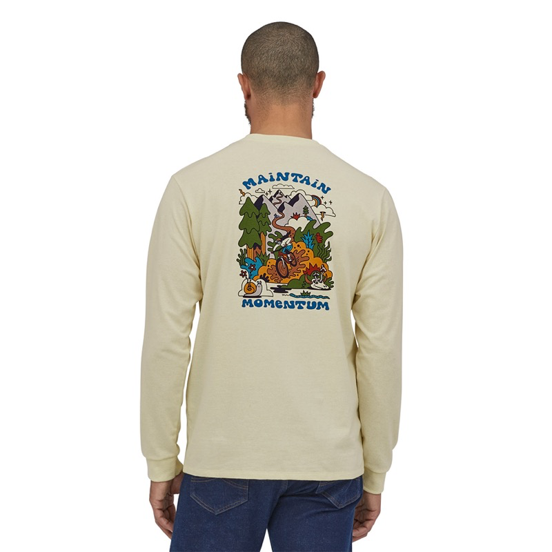 Patagonia 37595 M's L/S Maintain Momentum Pocket Tee