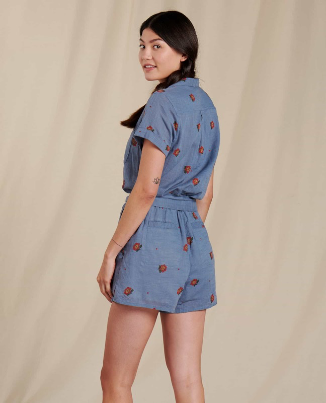 Toad & Co T1782100 W's Camp Cove Short Sleeve Romper