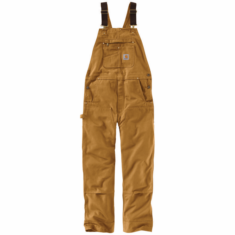 Carhartt 102776/211 R01 Duck Bib Overall - Carhartt Brown