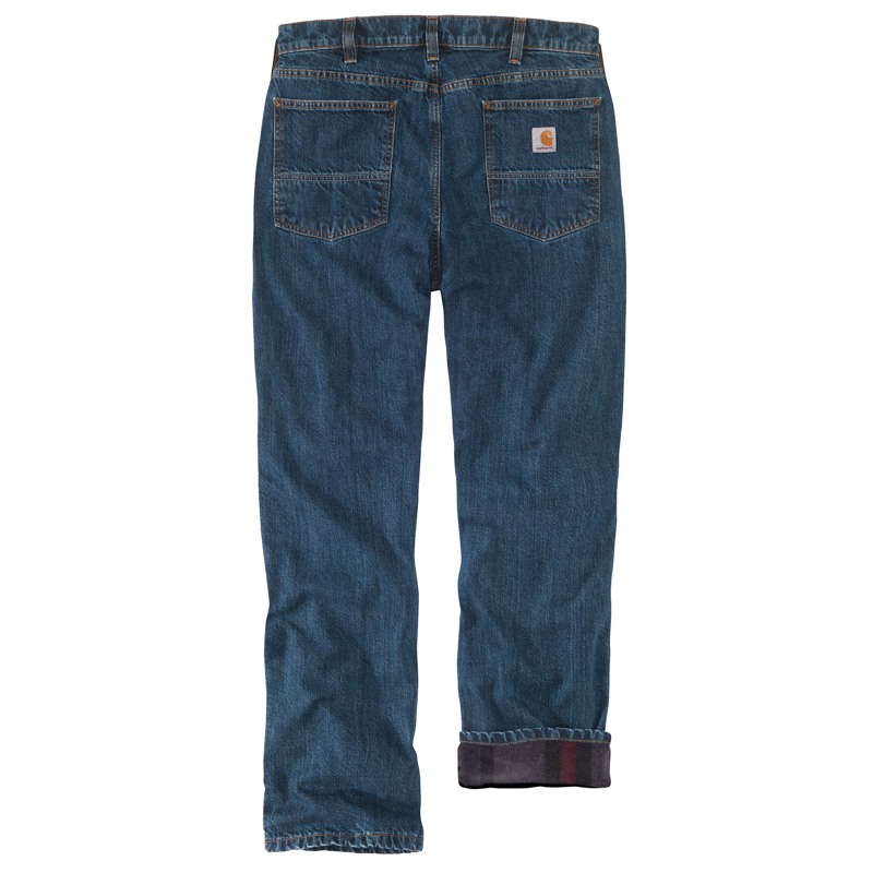 Carhartt 104942 H45 M's Rlxd Fit Flannel Lnd 5pkt Jean - Canal