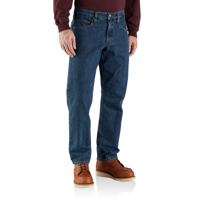 Carhartt 104942 H45 M's Rlxd Fit Flannel Lnd 5pkt Jean - Canal