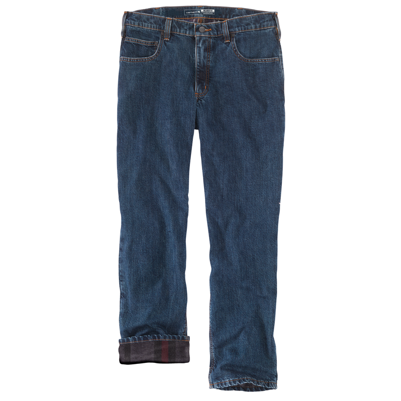 Carhartt 104942 H45 M's Rlxd Fit Flannel Lnd 5pkt Jean - Canal