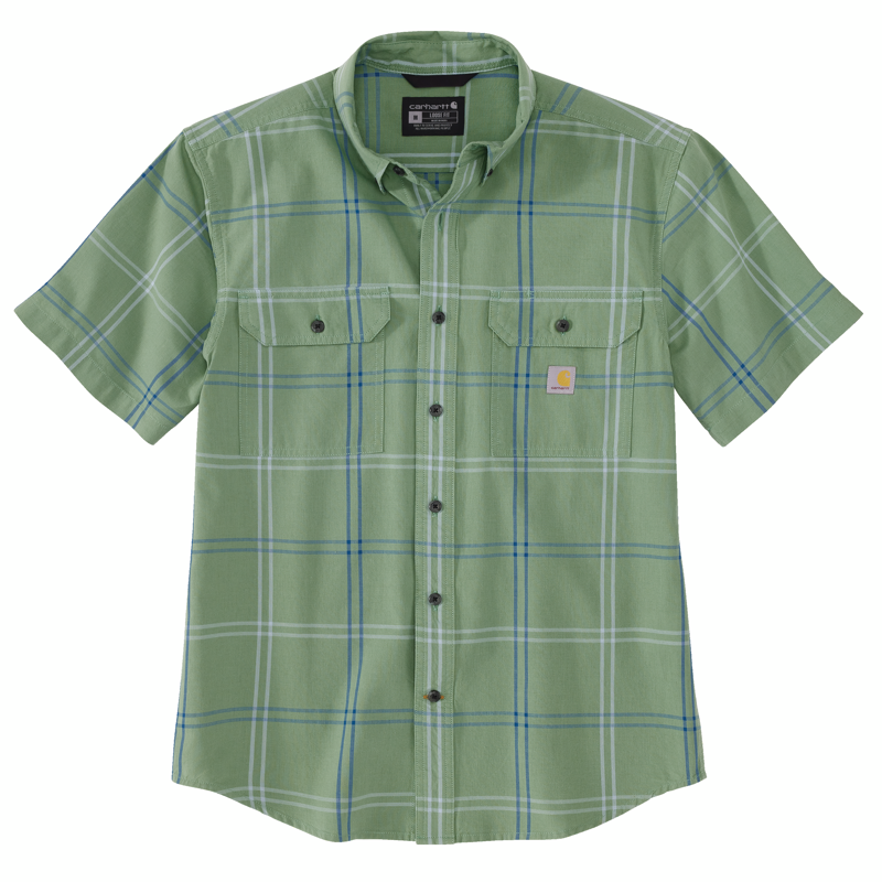 Carhartt 106140 Men's Loose Fit MidWt Shrt Slv Plaid Shirt