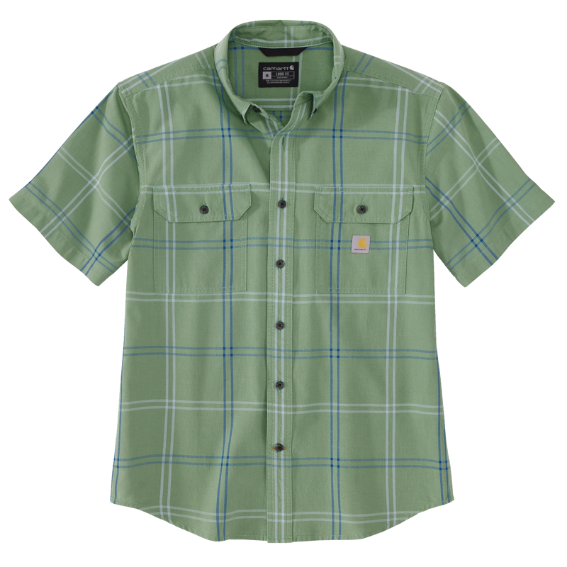 Carhartt 106140 Men's Loose Fit MidWt Shrt Slv Plaid Shirt Carhartt 106140 Men's Loose Fit MidWt Shrt Slv Plaid Shirt