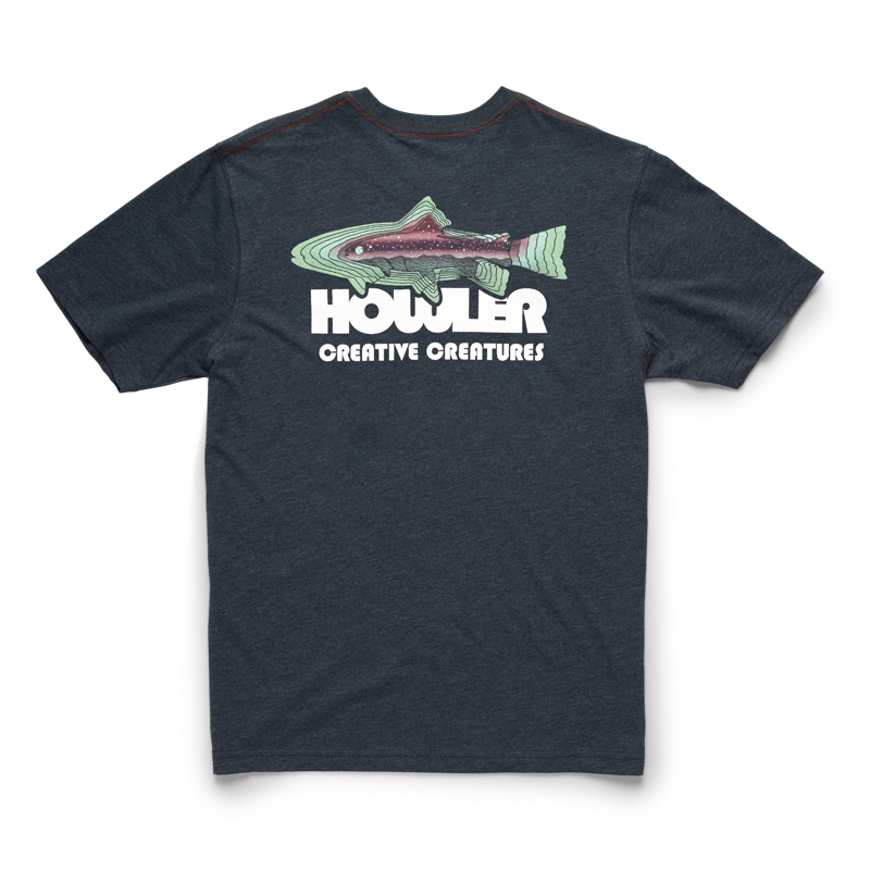 Howler Bro 111024F-TRU Blended Pocket T-Shirt - Trucha : Charcoal Heather