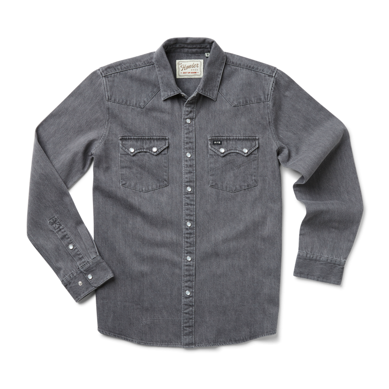 Howler Bro 125923F-JOV Dust Up Denim Snapshirt - Jovi Grey Wash