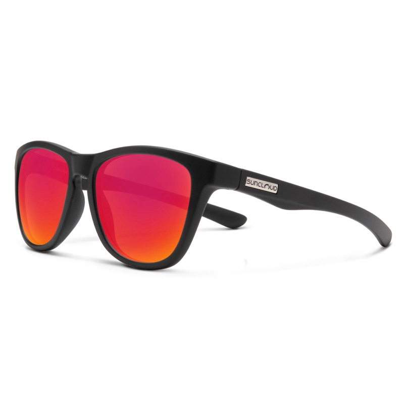 SunCloud  Topsail Matte Black/Polarized Red Mirror