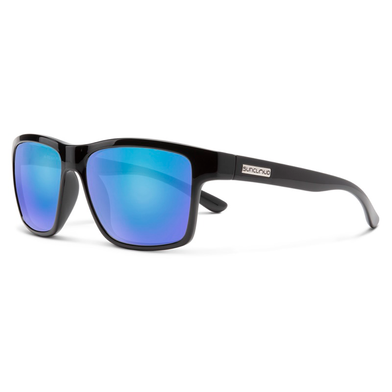 SunCloud  A-Team Black /Polarized Blue Mirror