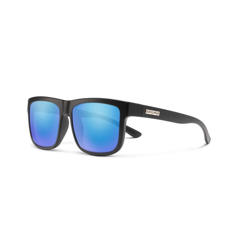 SunCloud  Quiver Matte Black/Polarized Blue Mirror