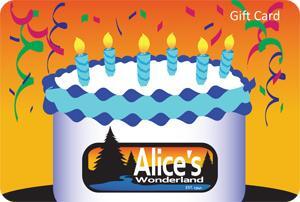 Alice's Wonderland - GCW3 GIFT CARDS SOLD VIA WEB