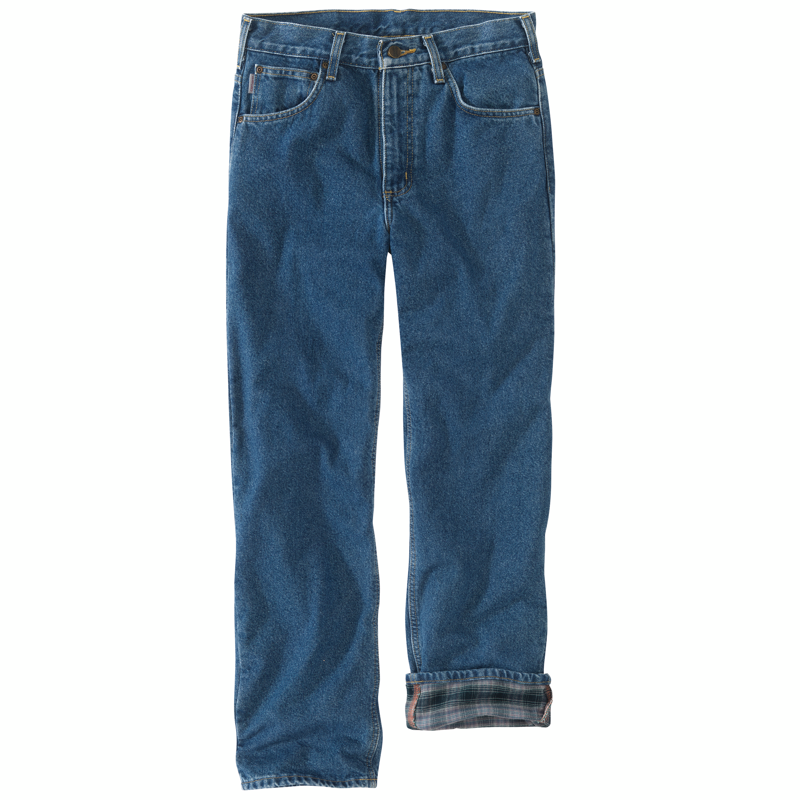 Carhartt B172DST Men's Relaxed Fit Straight Leg Flannel Lined