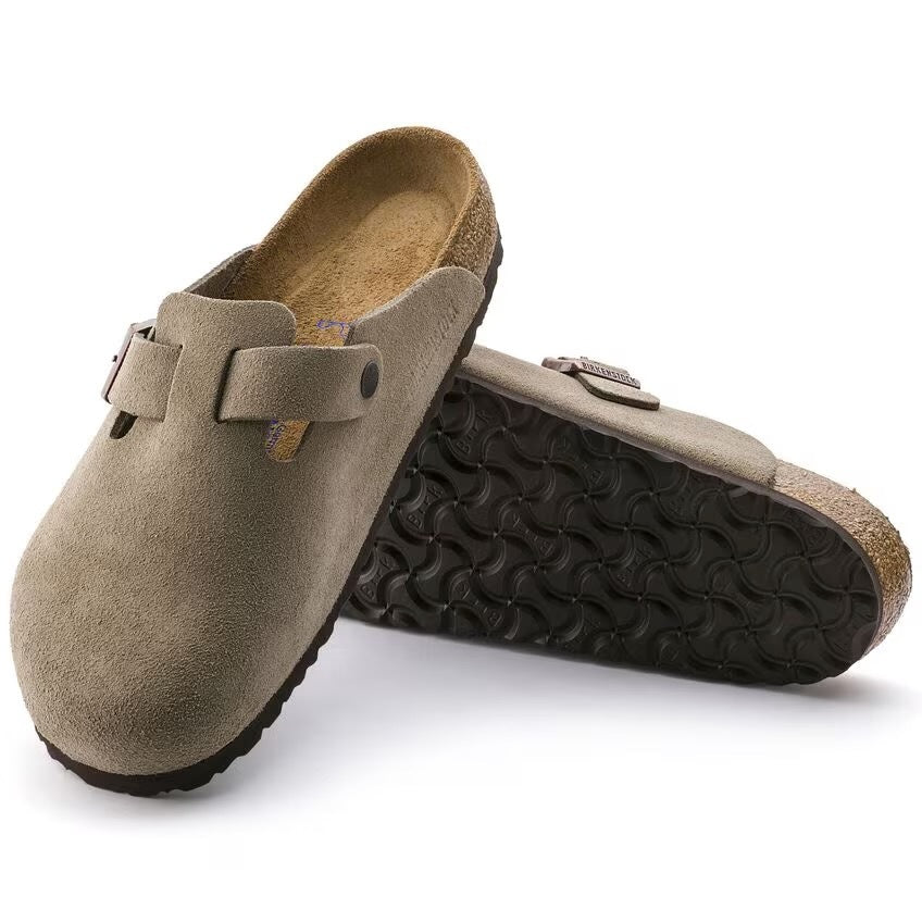Birkenstock Boston Soft Footbed - Taupe Suede 560771/3