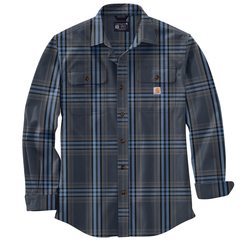 CARHARTT Mens' Loose Fit Heavyweight Flannel Long Sleeve Plaid Shirt