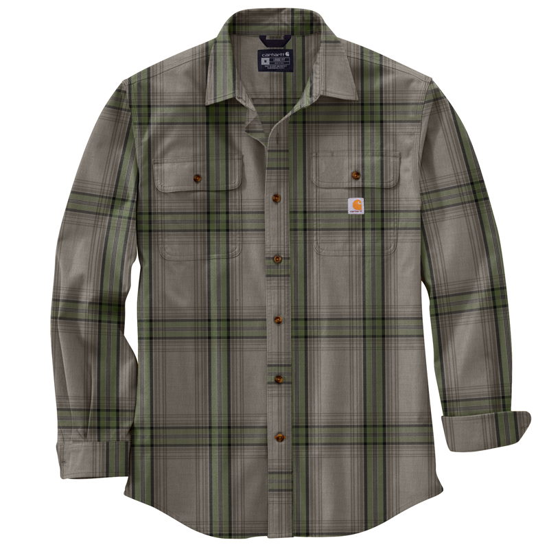 CARHARTT Mens' Loose Fit Heavyweight Flannel Long Sleeve Plaid Shirt