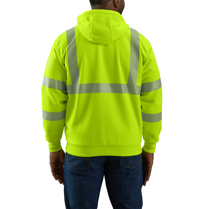 Carhartt 104988 HiVis LseFit MW Zip Thermal lined Class 3 Sweatshirt