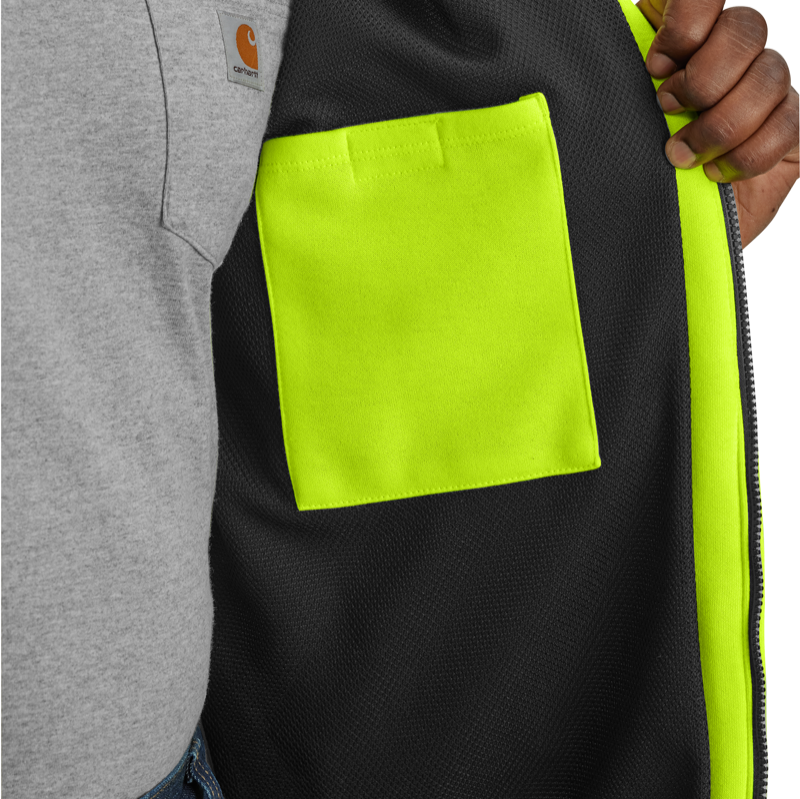 Carhartt 104988 HiVis LseFit MW Zip Thermal lined Class 3 Sweatshirt
