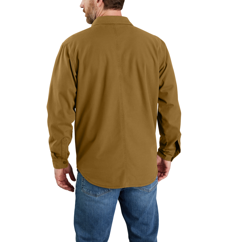 Carhartt 105419 Mens' Rugged Flex Relaxed Fit Canvas Fleece Lined Shirt Jac