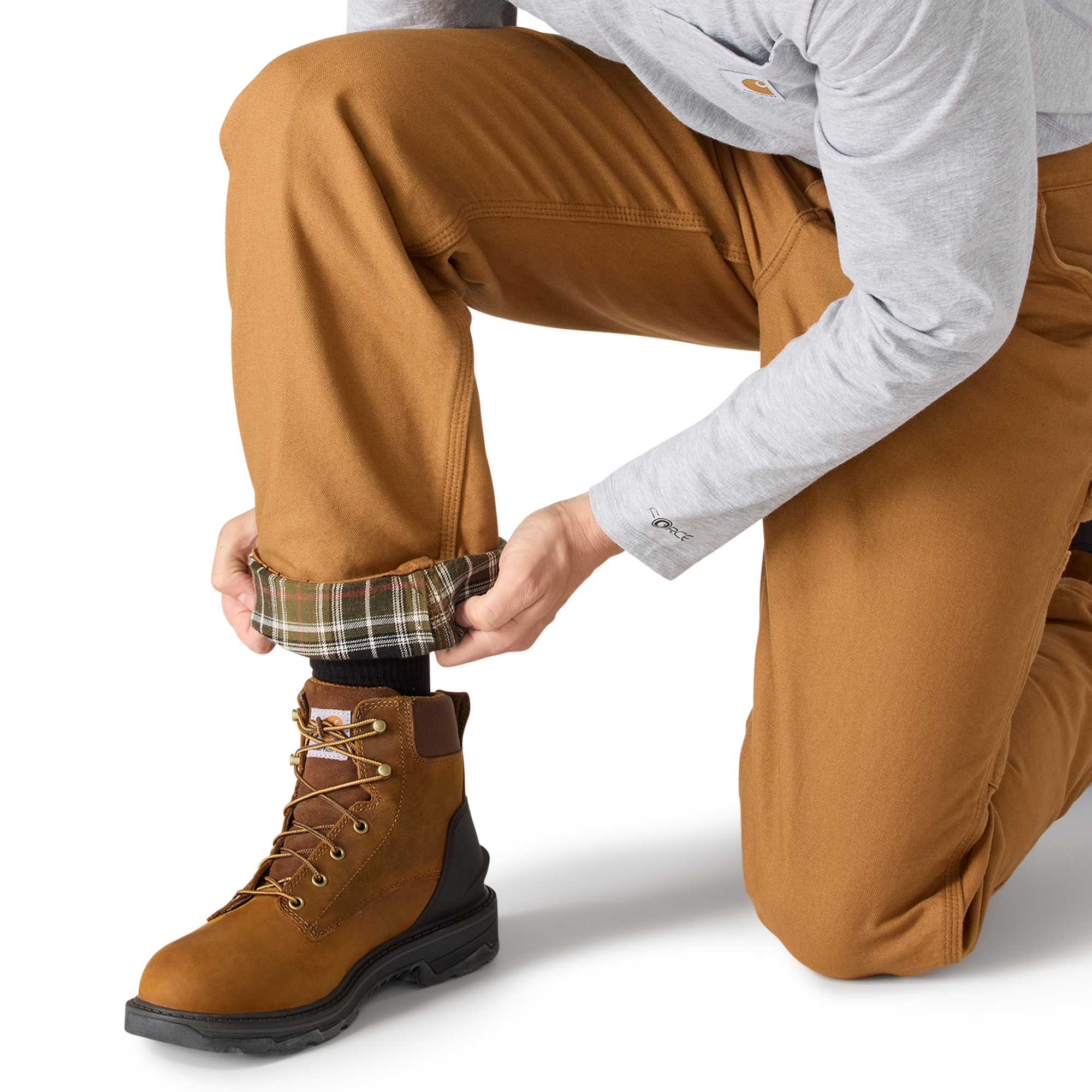 Carhartt B111BRN Flannel Lined Duck Work Pant - Carhartt Brown