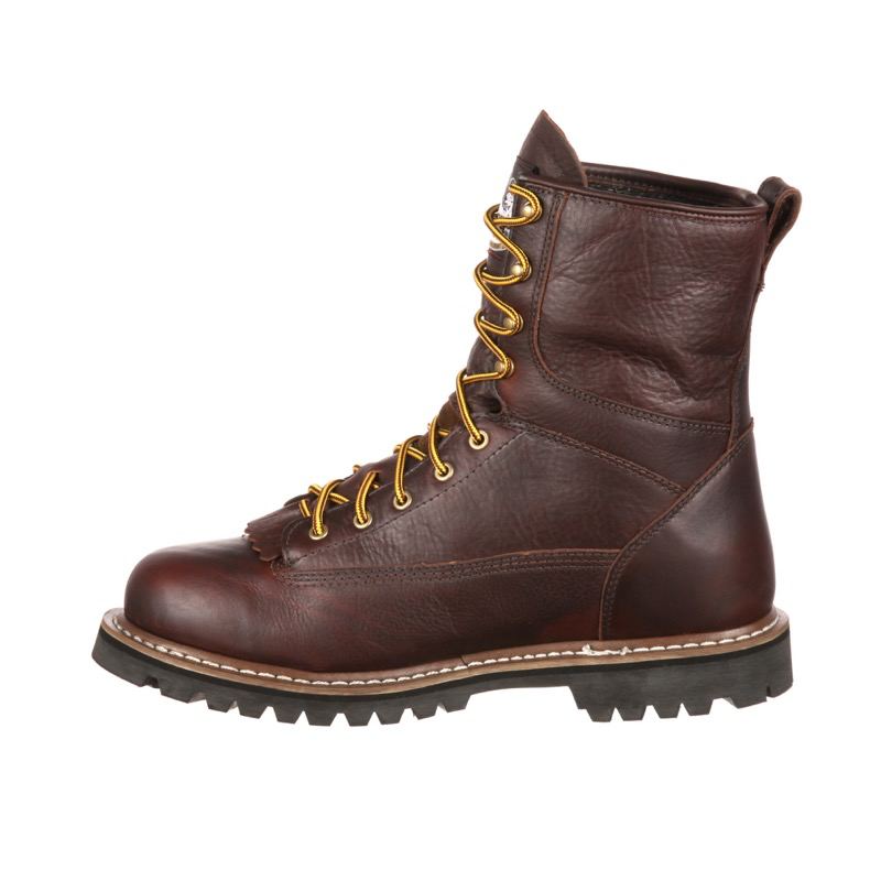 Georgia Boot G101 8in Deep Cleat WP - Soggy Brown