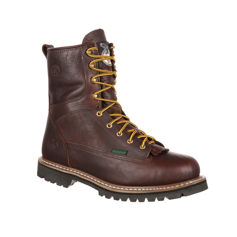 Georgia Boot G101 8in Deep Cleat WP - Soggy Brown