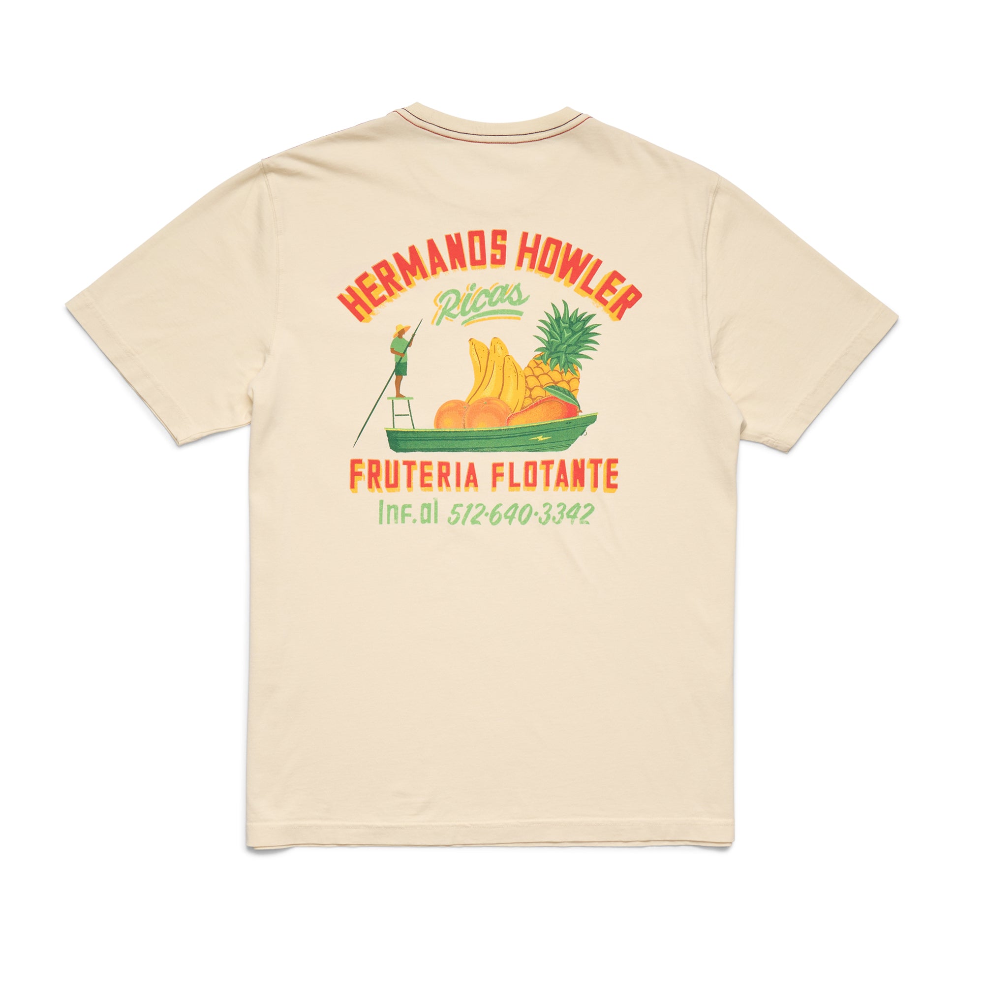 Howler Bros HB Cotton Pocket T-Shirt - Fruteria Flotante : Natural