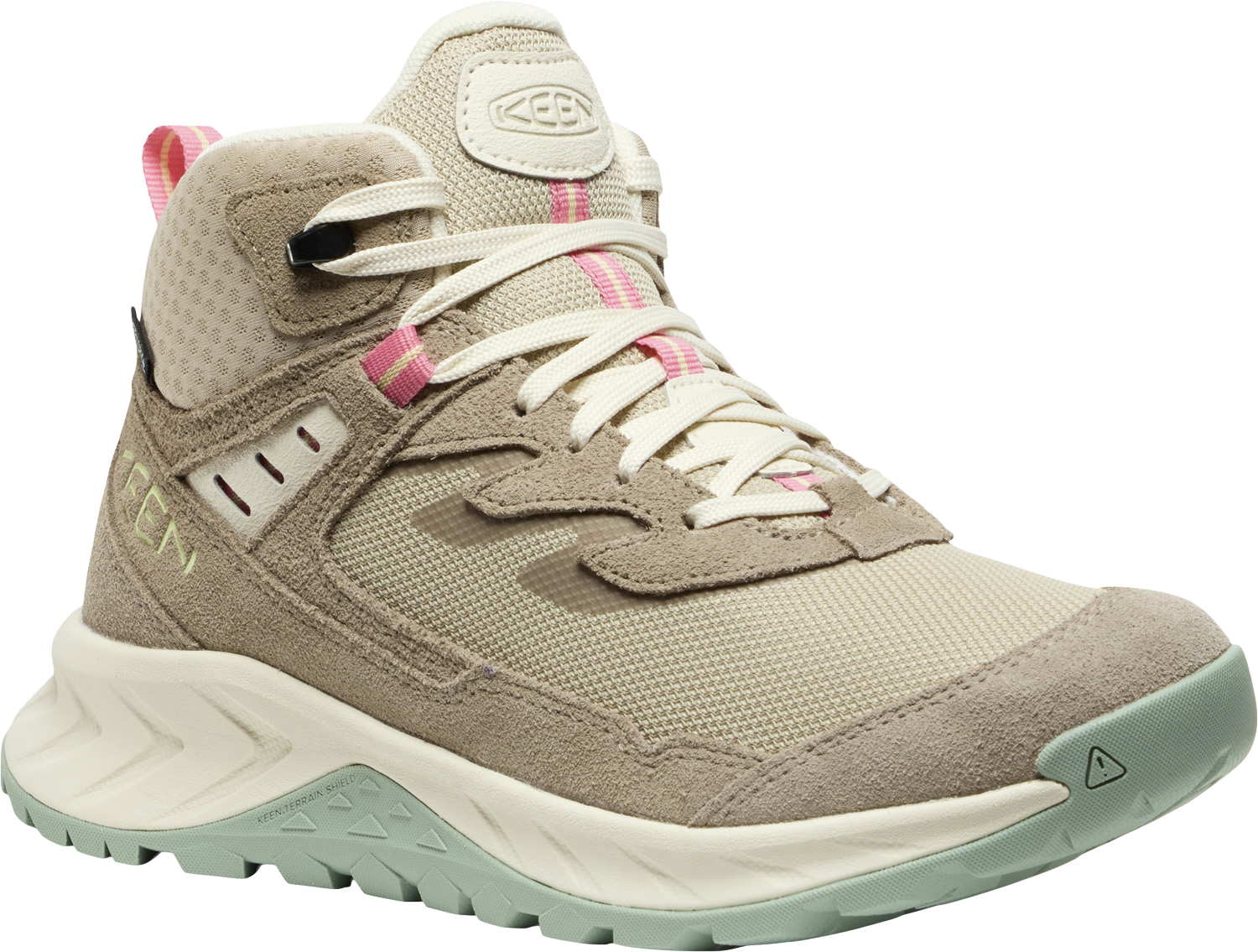 Keen 1032292 Wmns Hightrail Mid WP - Brindle/Pink Lemonade