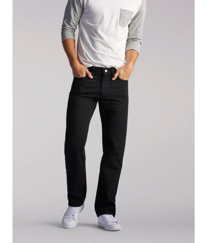 Lee 200-8908 M's Reg Fit Straight Leg Jeans - Double Black