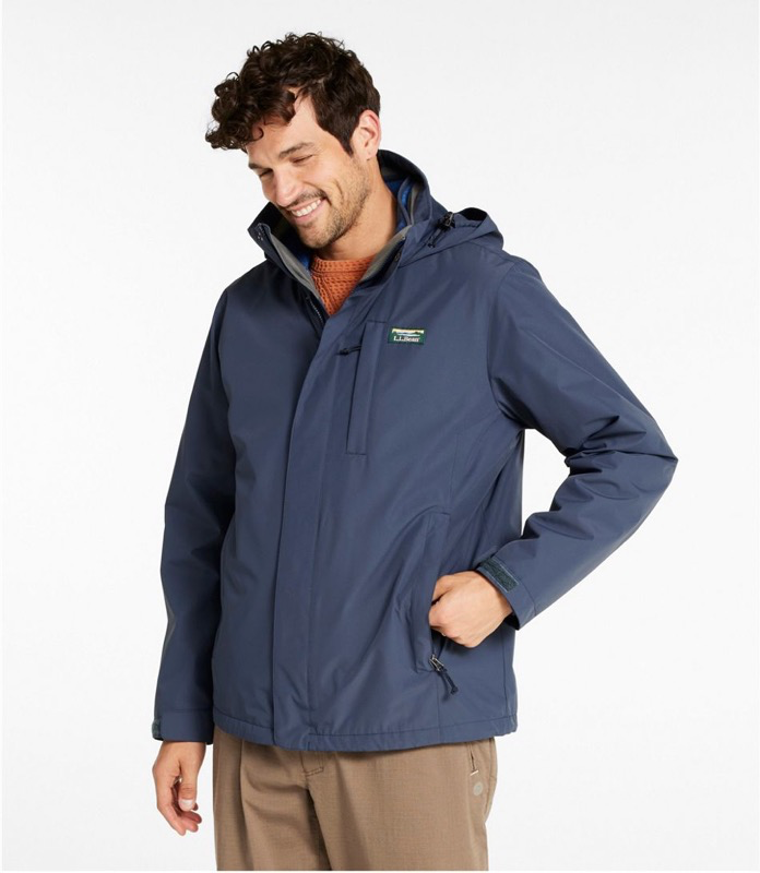 LL Bean 501838 Mens Bean Sweater Fleece 3 in 1 Jacket