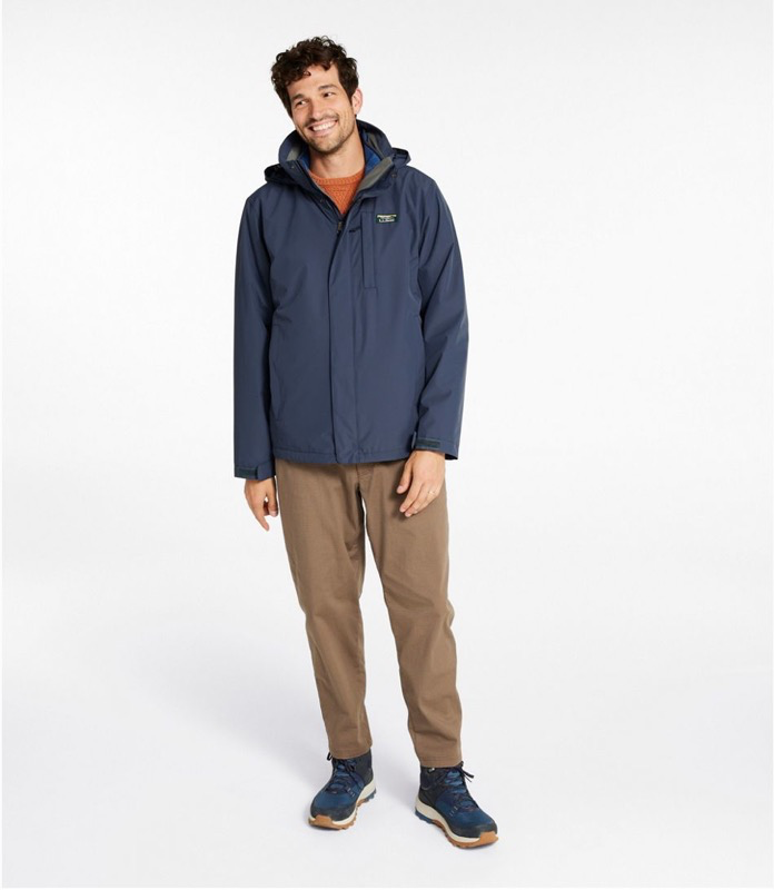 LL Bean 501838 Mens Bean Sweater Fleece 3 in 1 Jacket