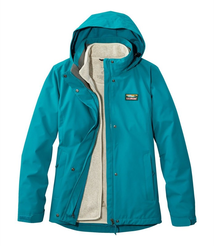 LL Bean 501839 Bean's Wmns Sweater Fleece 3 in 1 Jacket