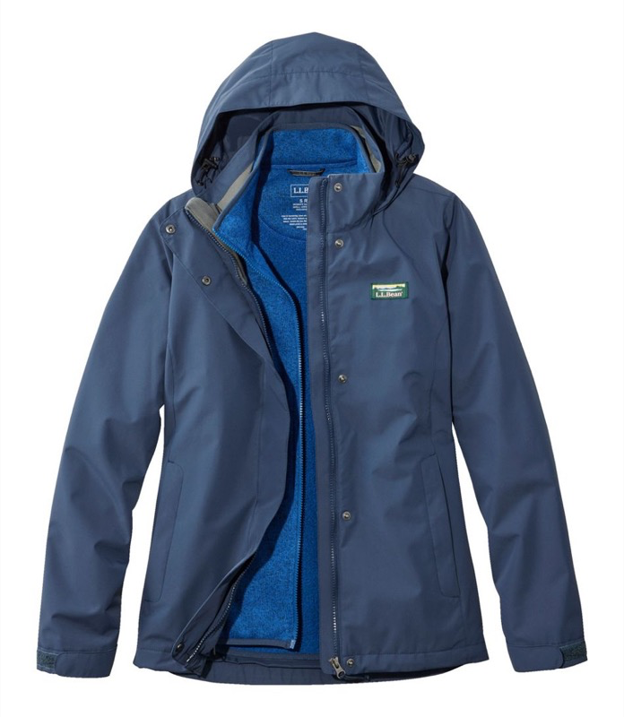 LL Bean 501839 Bean's Wmns Sweater Fleece 3 in 1 Jacket