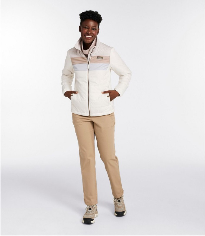 LL Bean 512395 Wmns Mtn Classic Puffer Jacket Color Blocked