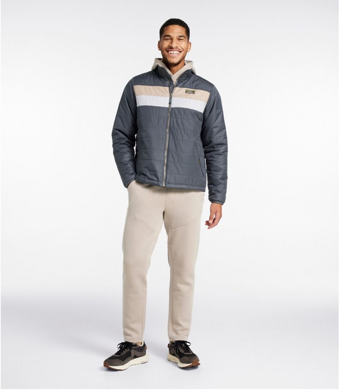 LL Bean 512406 Mens Mountain Classic Puffer Jacket Color Block