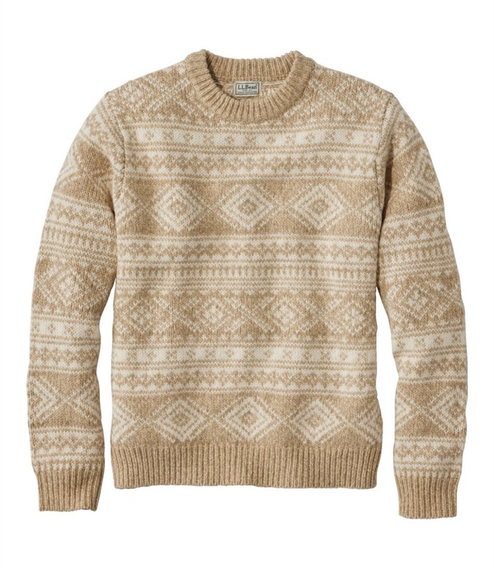 LL Bean 515581 Mens Bean's Classic Raggwool Crew Sweater