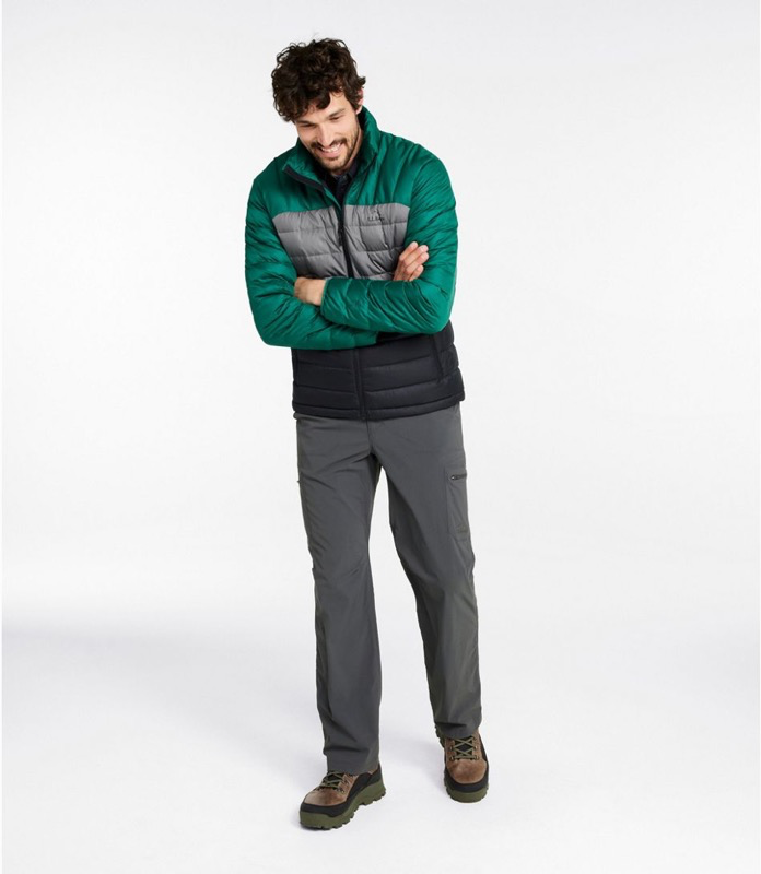 LL Bean 516721 Mens Down Jacket Color Block