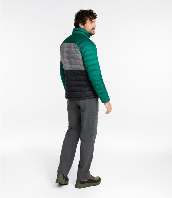 LL Bean 516721 Mens Down Jacket Color Block
