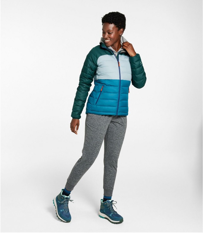 LL Bean 516733 Bean's Wmns Down Jacket Colorblock