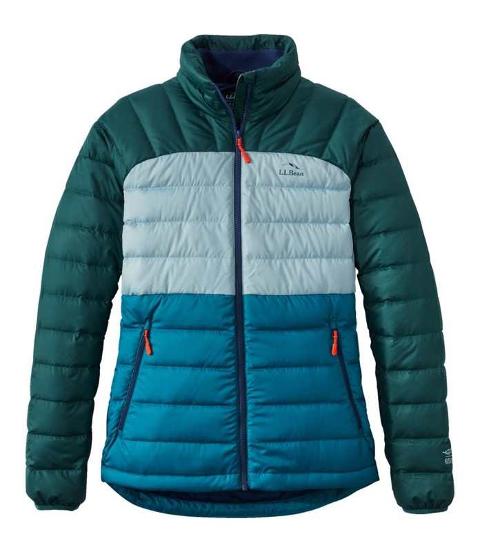 LL Bean 516733 Bean's Wmns Down Jacket Colorblock