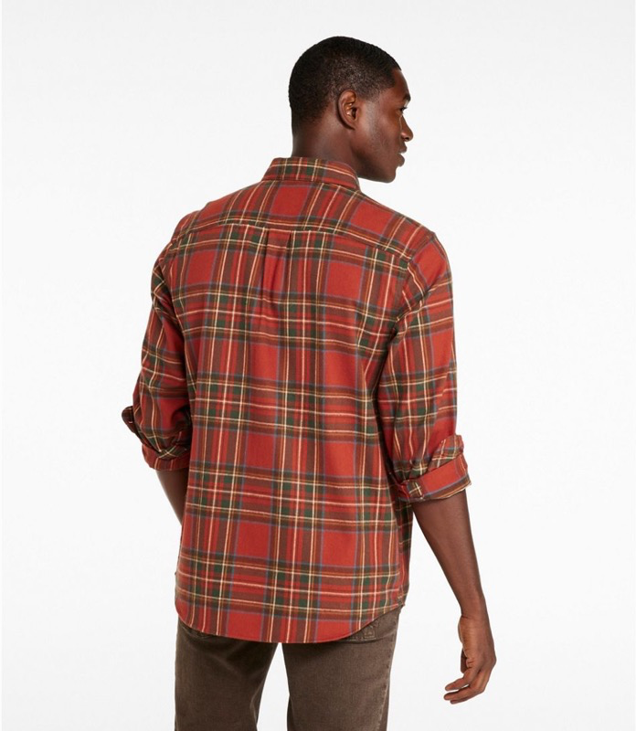 LL Bean Mens LS Scotch Plaid Flannel Shirt - 228061