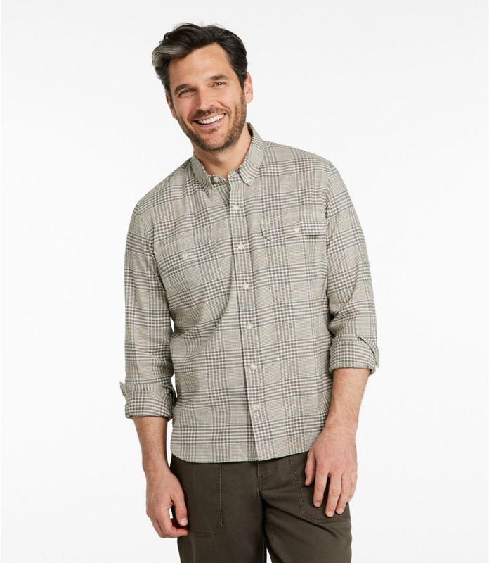 LL Bean Mens StoneCoast Cotton/Hemp LS shirt - 523179