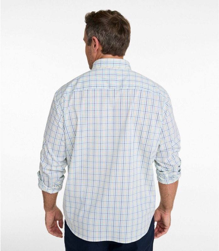 LL Bean Ms Comfort Str Perf Shirt LS Plaid - 521696