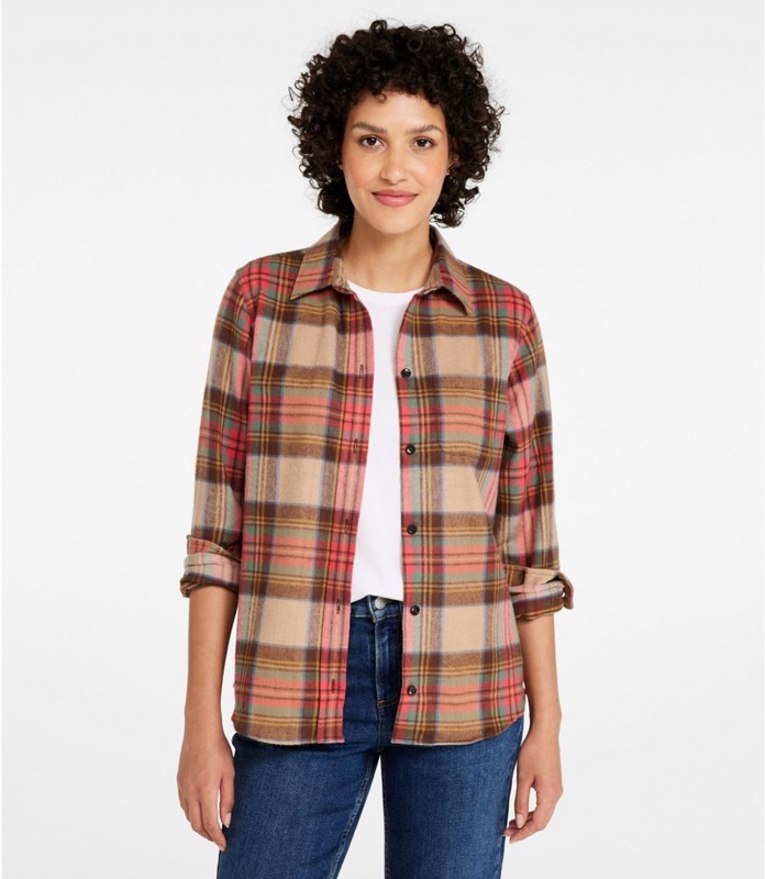 LL Bean Scotch Plaid Shirt Women's Reg - 273137