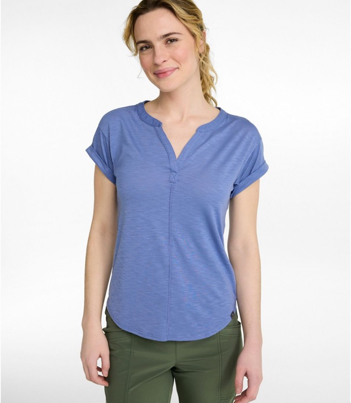 LL Bean - Streamside Tee Splitneck Short Sleeve - 509305