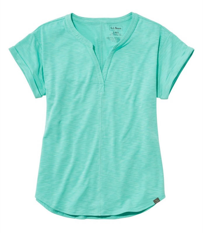 LL Bean - Streamside Tee Splitneck Short Sleeve - 509305