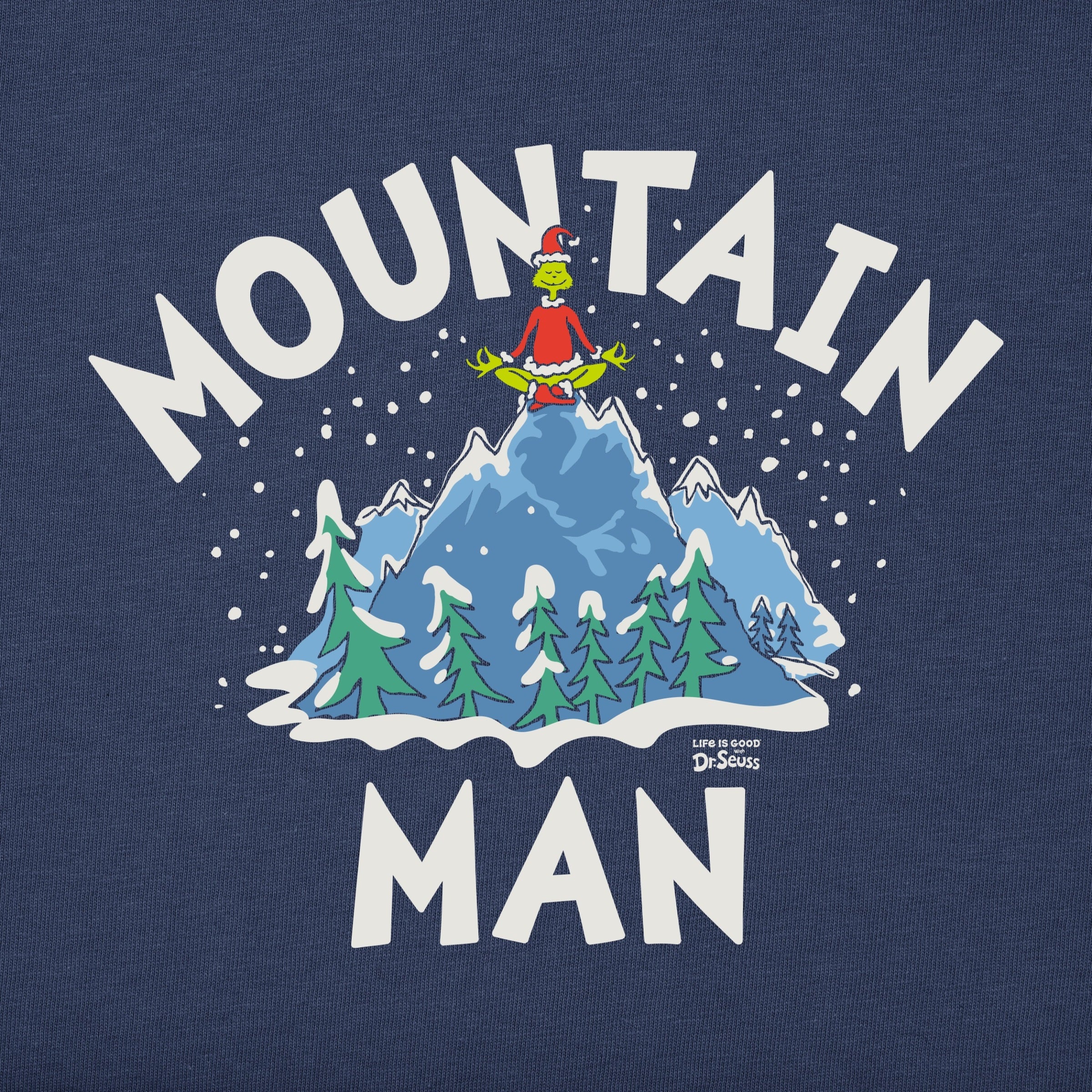 Life is Good 165152 Mens Grinch Mountain Man - Darkest Blue