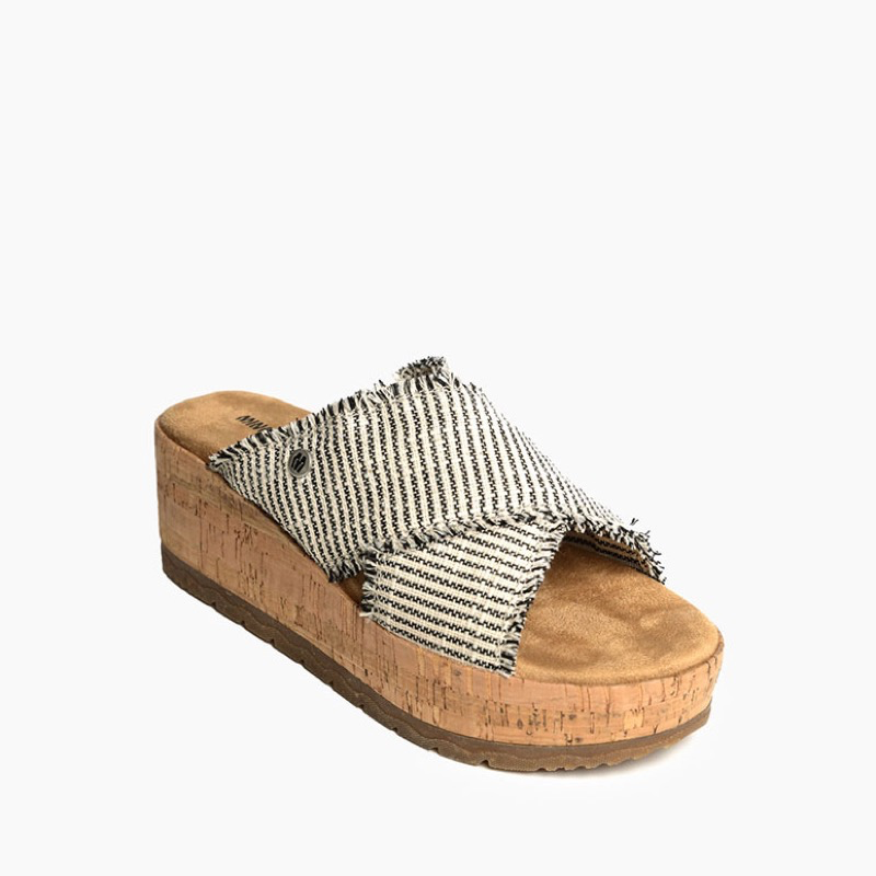 Minnetonka 563152 Posey Black/Natural Stripe