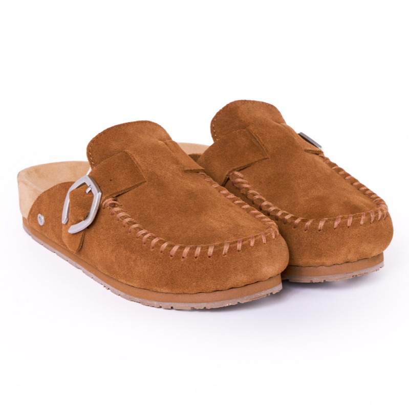 Minnetonka 6000901 Brown Buckle Clog