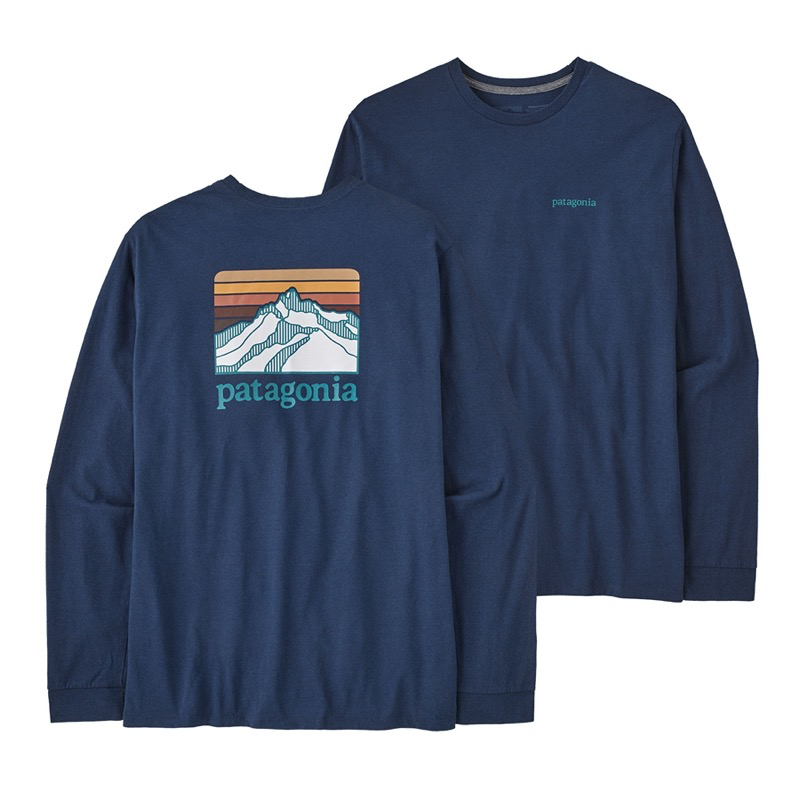 Patagonia 38517 Ms LS Line Logo Ridge Responsibili-Tee